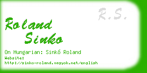 roland sinko business card